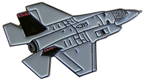 GBJUK F35 Jet Avión de combate Esmalte Pin Solapa Insignia con Cierre de mariposa, Metal