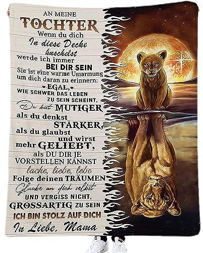 ZQYMM Personalisierte Decke Tochter Geschenke von Mama, Mutter Tochter Geschenke, Kuscheldecke Flauschige, Witziges Geburtstagsgeschenk für Meine Tochter, 18 Geburtstag Mädchen