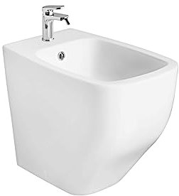 Kiamami Valentina - Bidet installazione filo muro in ceramica bianco opaco