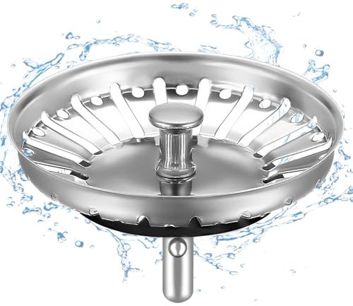 HUAERSICO Colador Fregadero 84mm Universal, Tapón Desagüe Cocina Con Juntas Adicionales, Para Blanco Franke Pieza De Recambio