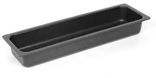 AMT Gastroguss Gastronorm AMZN-55316 Récipient haut GN 2/4 lisse, non induction, 53 cm x 16,2 cm, hauteur 5,5 cm, sans poignées, revêtement anti-adhésif Lotan®