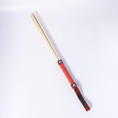 INNEDYOUMM Horse Riding Crop Whip for Horses Training 16'' Rattan Wooden Bamboo Whip Crop for Equestrianism Sports (Red)
