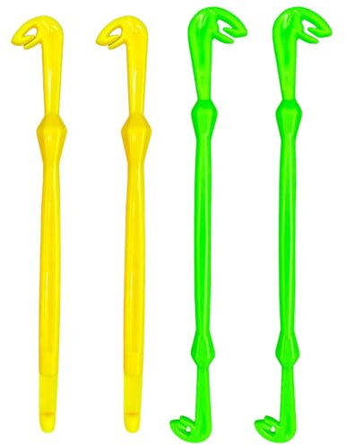 Zktfyshk 4 Stück einfache Hakenschlaufe Tyer Tool Hakenlöser schnelles Knotenbinden Werkzeug Angelentferner Gerät zum Fliegenfischen