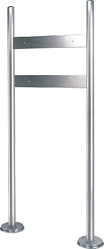 MeLiTec Briefkastenständer PBS2, Edelstahl matt gebürstet