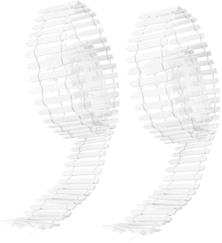 CAXUSD 2 Sätze 5 Lattenzaun Aus Holz Feenhafter Lattenzaun Zaundekorationen Mikro-landschaftszaun Minizaun Für Sandtisch Spielzeugzimmer Zierzaun Miniatur-zaunverzierung Hölzern Weiß