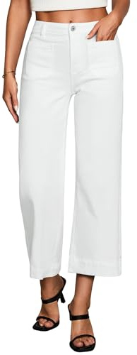 Vetinee White Jeans for Women High Waisted Jeans Women Cream White Size Small Fits UK Size 8 to UK Size 10
