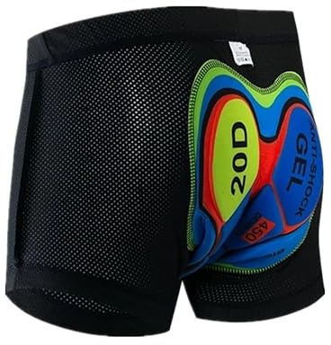 Culotte Ciclismo Hombre Pantalones cortos de ciclismo totalmente transpirables, ropa interior 20D con almohadilla de gel a prueba de golpes for bicicleta de montaña y carretera for hombre Culotte Cicl