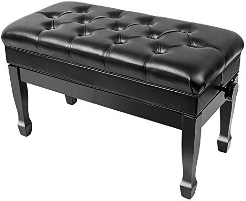 XAoSCd Tabouret De Piano Réglable Banc De Piano De Luxe avec Rangement pour Musique Structure en Bois Massif Hauteur : 48-58 Cm Magnifique Paysage,