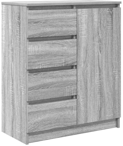 vidaXL Aparador con Cajones Sonoma Gris 71x35x84 cm de Madera Ingeniería, Armario de Almacenaje, Mueble de Pasillo, Buffet