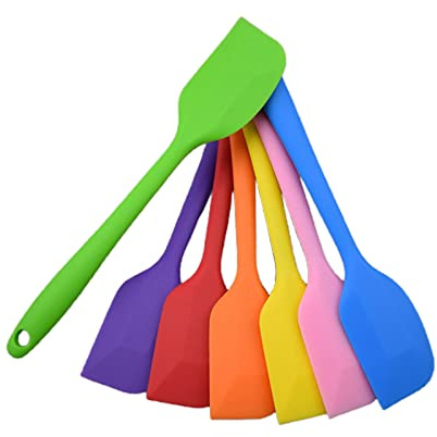 Mezclador de silicona para tartas, azúcar, manualidades, espátula, mezcla de masa, raspador de mantequilla, moldes para hornear pasteles, fondo extraíble