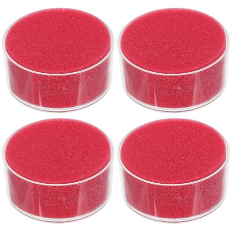 SHINEOFI 4 st. fingervåtsvampar | Runda våta fingertoppsverktyg för skrivbordet | Lättanvänd fingerfuktare | Perfekt för att räkna kontorsdokumentsedlar (röd, 7,5 cm)