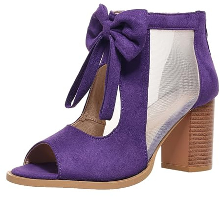 Damer sandaler med peeptoe hög klack med rosett för sommarsemestern fritidslook