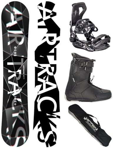 Airtracks Snowboard Set - Wide Board Refractions Game 159 - Softbindung Master - Softboots Master QL 43 - SB Bag