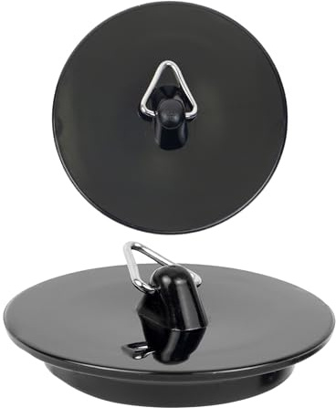 Universell Handfatspropp, Köksho Propp för avlopp Ø 43 till 39 mm, 1-3/4 och 1-1/2, 2-pack, PVC, Svart, Kök-spropp, Tvättställ, Tvättfatspropp, Diskho Stoppare, Avloppspropp för badkar, dusch