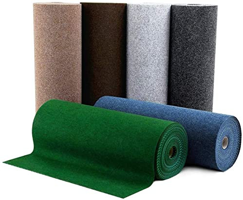 Tapis de pelouse Farbwunder | Tapis de balcon | Robuste et résistant aux intempéries | Tapis en gazon synthétique pour terrasse, balcon et loisirs | Tapis d'extérieur (gris, 67 x 150 cm)