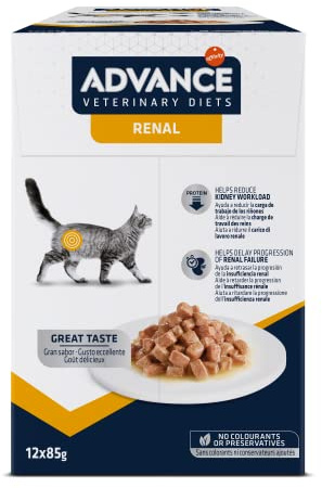Advance Veterinary Diets Renal - Comida Húmeda para Gatos: Multipack 12 bolsitas de 85g
