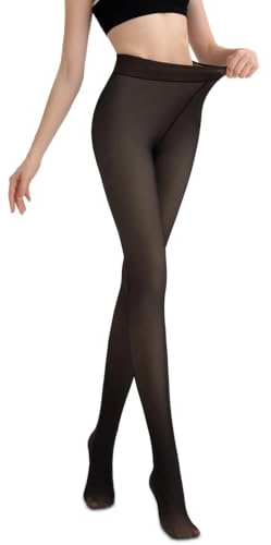BTkviseQat Fleece Lined Tights for Women Winter Thermal Leggings Windproof Warm Fleece Lined Tights That Look Sheer High Waisted Stretch Thick Pantyhose for Women