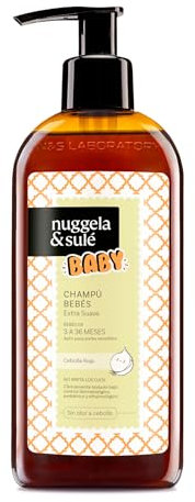 Nuggela & Sulé Baby-Shampoo, extra weich, für Babys von 3 bis 36 Monaten, extra rote Zwiebeln und Vitamin E. Reizt die Augen nicht. Kinderlinie, 1 x 250 ml