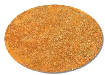 Trittplatte, Wegplatte Garten Rund Ø 50 cm Cortenstahl Gehwegplatte für Rasen flach (1)