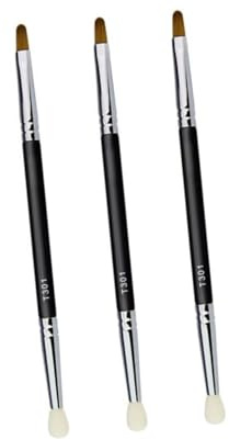 VALICLUD 3pezzi Pennello Eyeliner Doppia Testa Pennello Correttore Spugna Per Trucco Multiuso Per Correttore Viso e Applicazione Di Eyeliner