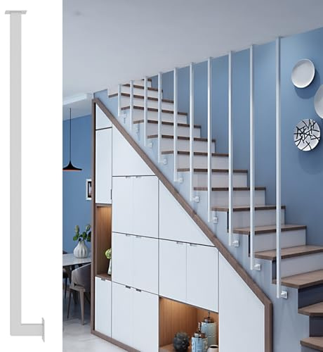 Metalltrappa, balustradstolpar och spindlar – fyrkantiga stångledstänger för hallar foajé heminredning säkerhetsräcken hållbara pelare för förbättrat skydd och stil