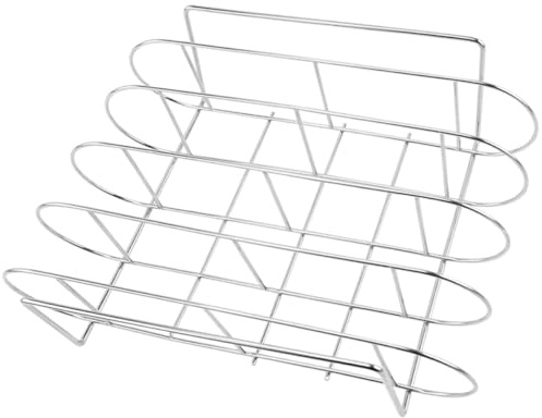 NIYANGLE Supporto per Costine per Barbecue in Acciaio Inox Griglia in Metallo Ergonomica per Costine, Arrosti e Pollame, Adatto per Uso Domestico e Picnic all’Aperto