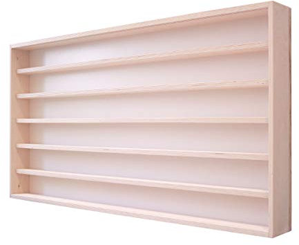 Alsino V-35 Vitrine Spur N Setzkasten Regal - Größe: 125 cm x 44 cm x 5 cm Hängevitrine Modelle - für alle Modelleisenbahnen und Fahrzeuge