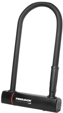 TRELOCK U4 Bügelschloss, Länge 23 cm, Bügelstärke 14 mm, Sicherheitsstufe 13, Hohe Sicherheit, Schlüsselservice, Schwarz