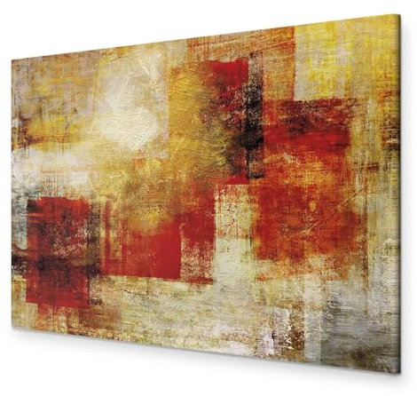 murando - Tableau Acoustique Abstrait 90x60 cm 1 Partie - Décoration Isolation Phonique Bureau Chambre Panneau Insonorisant Impression sur Toile - Beige Abstrait Artistique a-A-0762-b-a