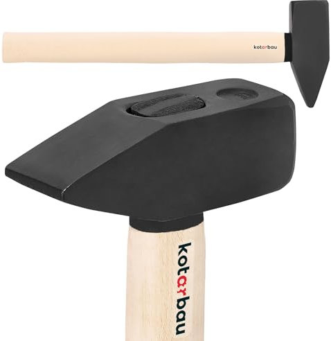 KOTARBAU® Hammer 3 kg mit Holzschaft Stahlhammer 500 mm Schlosserhammer Vorschlaghämmer Ingenieurhammer Werkzeug