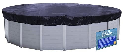 QUICK STAR copertura solare per piscina ovale 730 x 500 cm, per piscine da 650 x 420 cm, invernale, piscina 200 g/m³, colore nero