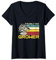 Damen Es ist nur winzig, aber es ist ein Garten-Bonsai-Baum, Bonsai-Kunst T-Shirt mit V-Ausschnitt