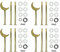 Zasjon 4 Stück Etageren Stangen Set, Etagere 3 Etagen Stäbe Etagere Bausatz Stange Metallstangen Etagere Tortenständer Tortenhalter Etageren Stangen für Hochzeitstorte Kuchen, Obst, Gold