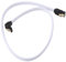Joskeijky 50CM SATA 3.0 III SATA3 7pin Data Cable Right Angle 6Gb/s SSD Cables HDD Hard Disk Data Cord with Nylon Sleeved(White)