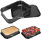 Springform Cake Tin for Baking, 35.5×24cm Non-Stick Cheesecake Pan with Removable Bottom,Leak-Proof Rectangular Bakeware Dishwasher Safe Baking Pan Tray for Tortes Cheesecake Mousse (Rectangle)