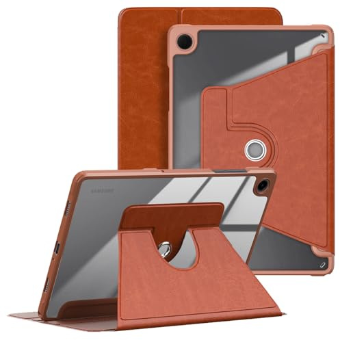 TOPCASE Rotating Case Compatible with Samsung Galaxy Tab A11 Plus X230/Tab A9 Plus 11 Inches, 360 Degree Rotating Stand Case, Auto Sleep/Wake Protective Case for Galaxy Tab A11+ Tablet, Brown