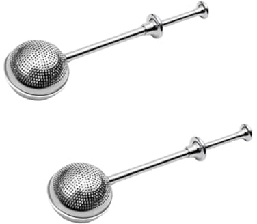 2Pcs Flour Duster for Baking,304 Silver Stainless Steel Flour Powder Filter Spoon, Baker Dusting Wand for Sugar Flour Spices, Flour Sugar Powder Spoon Kitchen Tools Baking Sifters Baking Tools