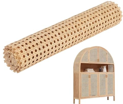 Generisch in rattan, rullo in rattan, bastone intrecciato con rete aperta, accessorio impermeabile Caning Projects per armadi, sedie, soffitti, mobili, tessuto tubolare ritagliabile