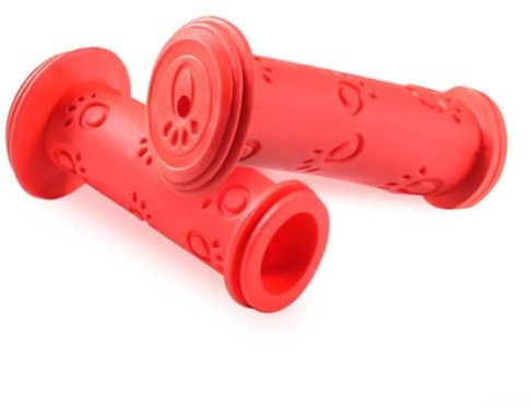 Belnotelt Rubber Bicycle Handle Bar Grips For 22Mm Handlebar, Non-Slip Easy To Use, Quality Color Grip For Children for kid Bike, Tricycle, Scooter, Pink Black Red Blue Green(red)