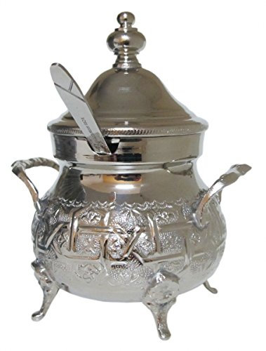 Orientalische Minz-/ Zuckerdose mit Löffel