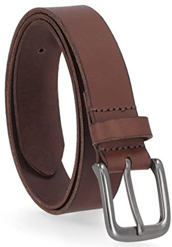 Timberland Boys' Leather Belt for Kids, Brown/Classic, Medium