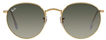 Ray-Ban Unisex RB3447 Round Metal Round Sunglasses, Gold/Grey Gradient, 53 mm