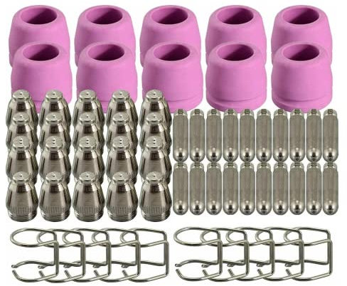 SUSEMSE 60 PCS Plasmaschneider Brenner Verbrauchsmaterialien AG-60 SG-55 WSD-P60 Kits Spitzen Elektroden Düsen Zubehör für CUT50 CUT60 CUT50P P-60