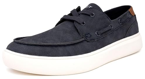 Nautica Men's Boat Shoe Lace-Up Casual Loafers Comfort Sneaker - Walking Moccasin-Ankar-Navy Size-10.5