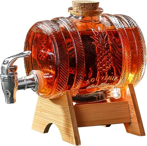 3L Large Whisky Decanter Whisky Decanter Barrel,Creative Drink Dispenser, Bar Drink Station, Personalised Whiskey Gift Sets for Men