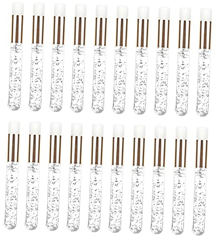 20 cepillos de champú para pestañas, limpiador de pestañas, herramienta para quitar las pestañas, plata, oro plateado