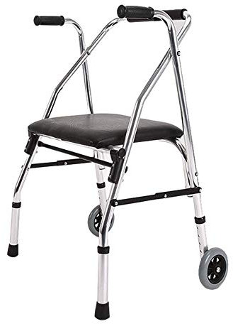 Deambulatore Rollator Pieghevole, Leggero, Pieghevole, a 2 Ruote, con Seduta Imbottita, ausilio per Mobilità Limitata, Adatto per Anziani con Mobilità ridotta.
