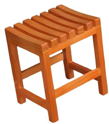 SnowingShine Sauna Bench Bathroom Stool Ornament Corner Seat Shower Stool for Leg Shaving Bath House Bathtub Bathroom Accessories, Light Brown