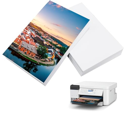 240 Sheets Photo Paper 6x4/10x15 cm Photo Paper A6, 200gsm Glossy Picture Printer Paper for Inkjet Printers (White)