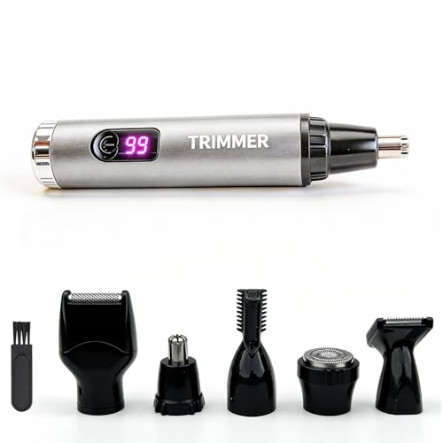 Pemoupnd Ear and Nose Hair Trimmer Clipper 4-in-1 Grooming Tool for Nose Hair, Ear Hair, Beard, Eyebrows, Head Hair, Body Hair, Armpit, Leg